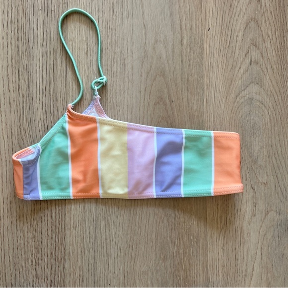 Collusion Multi Colour Bikini High Waist Bottoms, 1 Strap Top Sz: fits like XXS - Picture 6 of 13